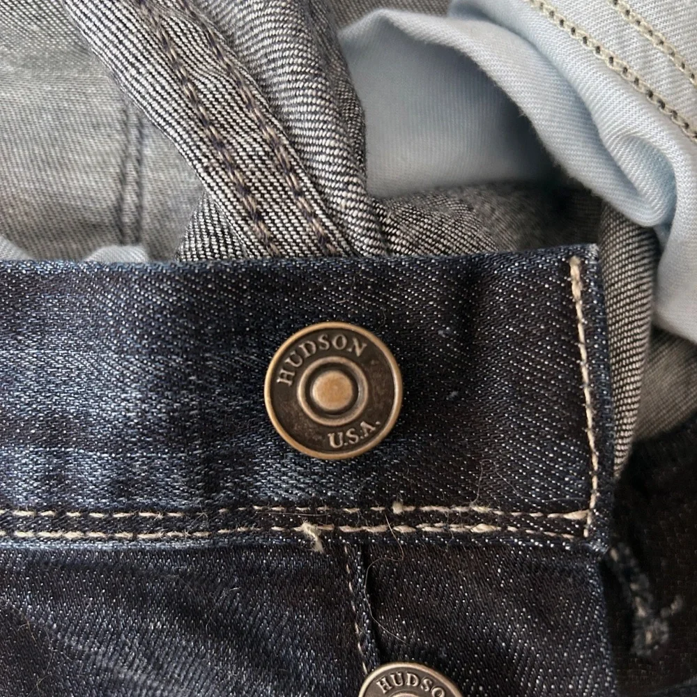 HUDSON Jeans Pants Dark Wash Mid-Rise Slouch Button Fly Vintage Y2K Made in USA - Picture 9 of 16
